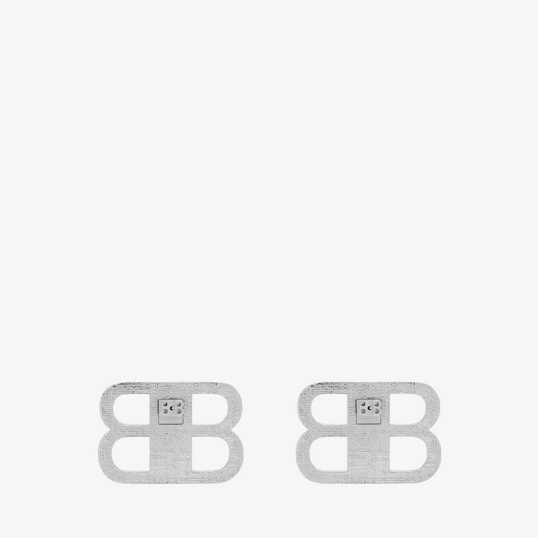 Women's Bb 2.0 Earrings in Silver | Balenciaga US