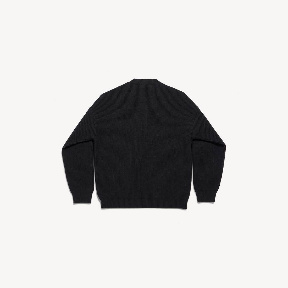 Men's Patch Crewneck Sweater in Black | Balenciaga US