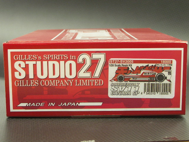 STUDIO27【SV-2005】1/20 サンダーボルトSV11 カナダGP - BARACCA