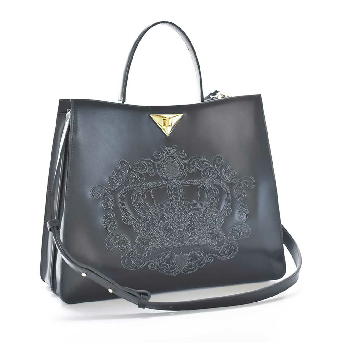 クラウンモチーフ刺繍入り2wayレザートートバッグ | バルコス公式