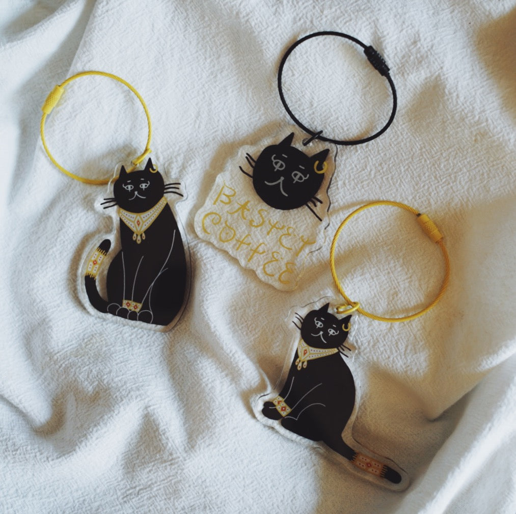 ネコのアクリルキーホルダー – BASTET COFFEE