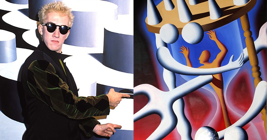 マーク・コスタビ (Mark Kostabi) - Kiss - 【額付