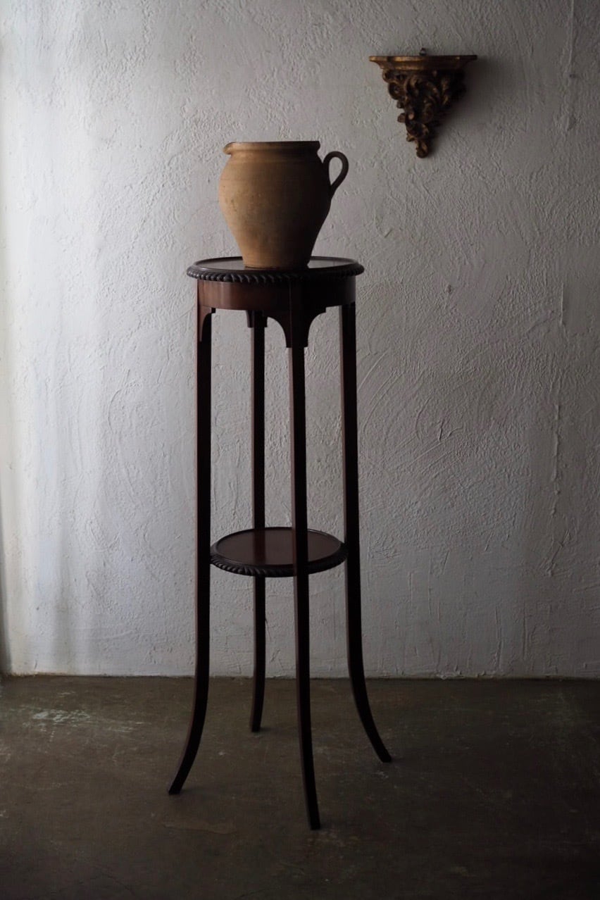 アンティークマホガニー花台-antique mahogany flower stand