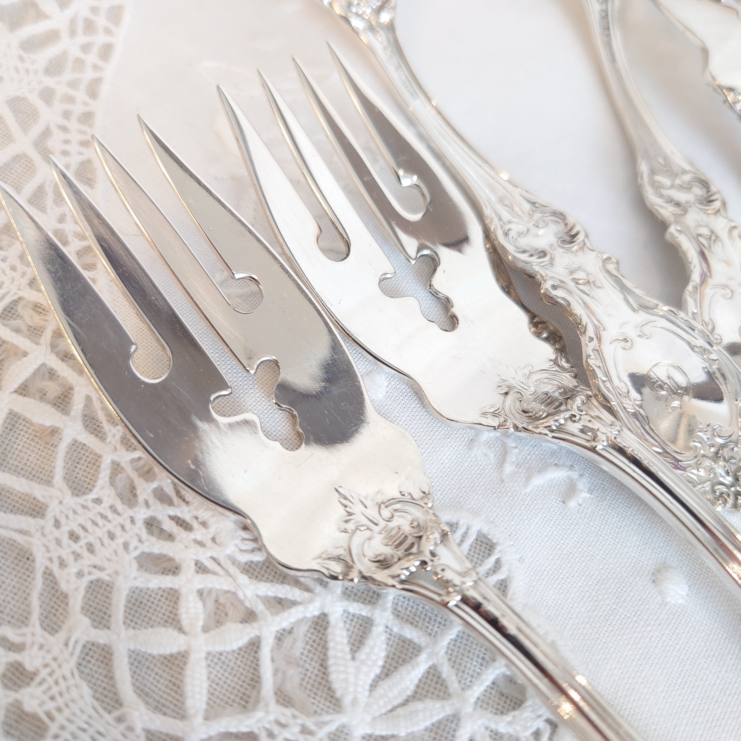 R&B リード＆バートン】純銀 スターリングシルバー／ソルトスプーン3