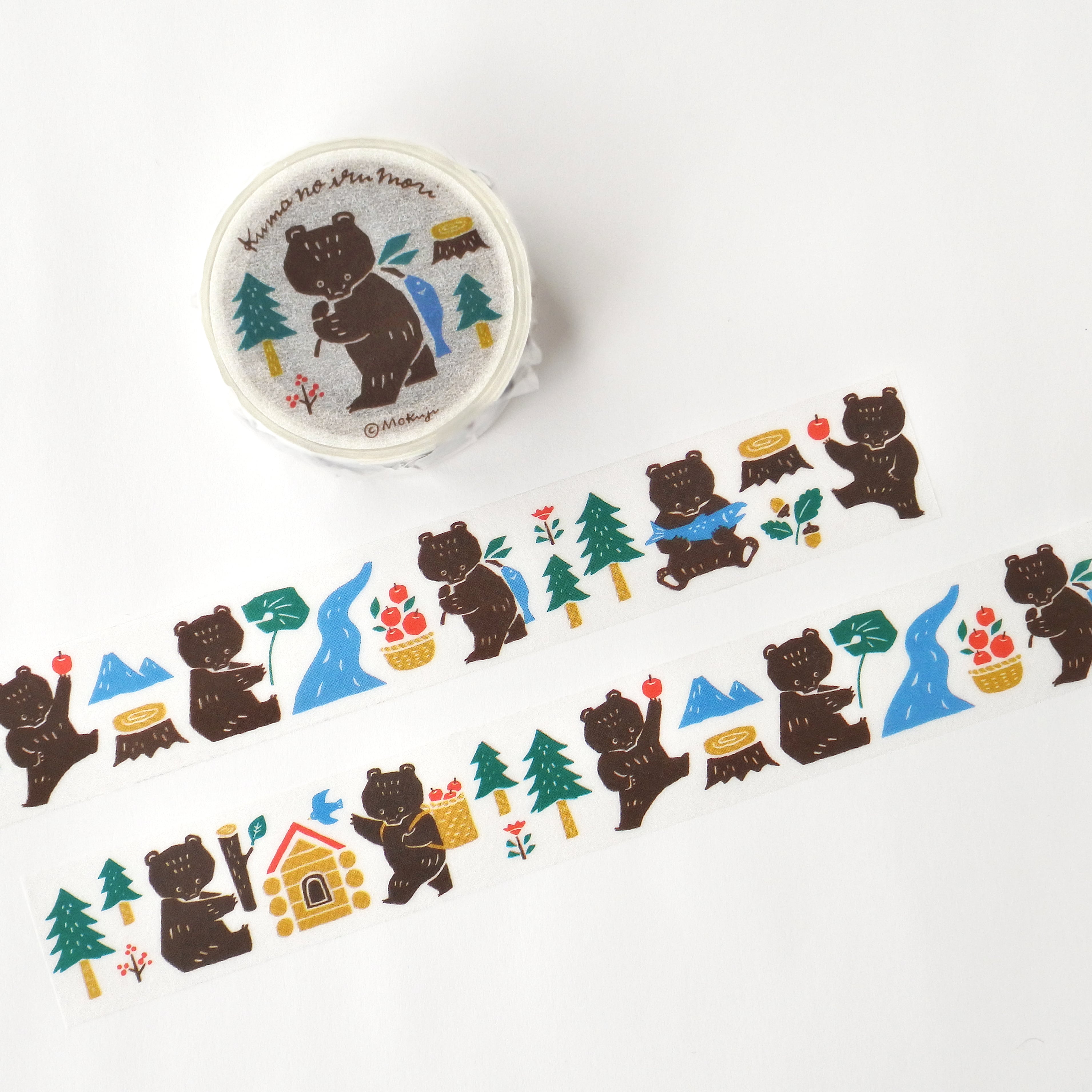 マスキングテープ【5m】 / 熊のいる森 | Mokuji