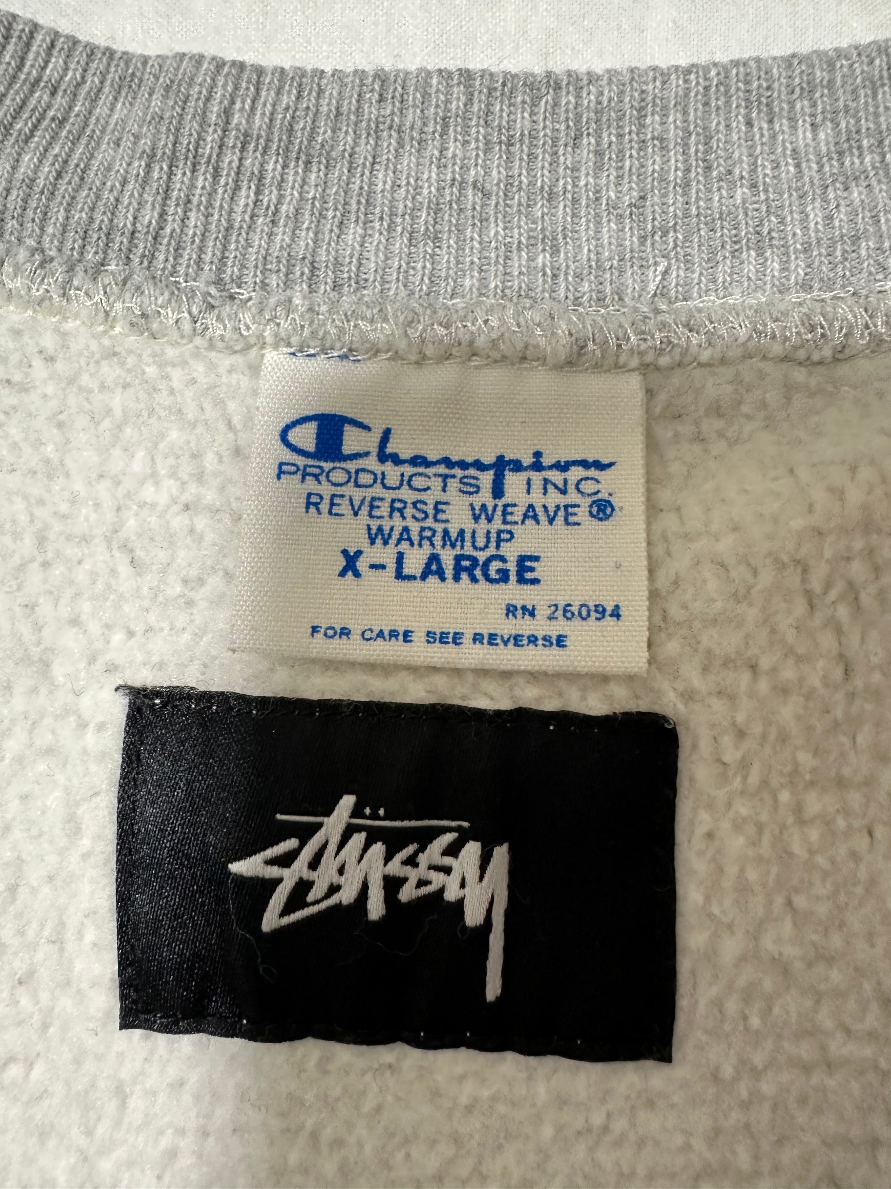 10s STUSSY CHAMPION SWEAT REVERSE WEAVE GRAY.XL | Lookin'4