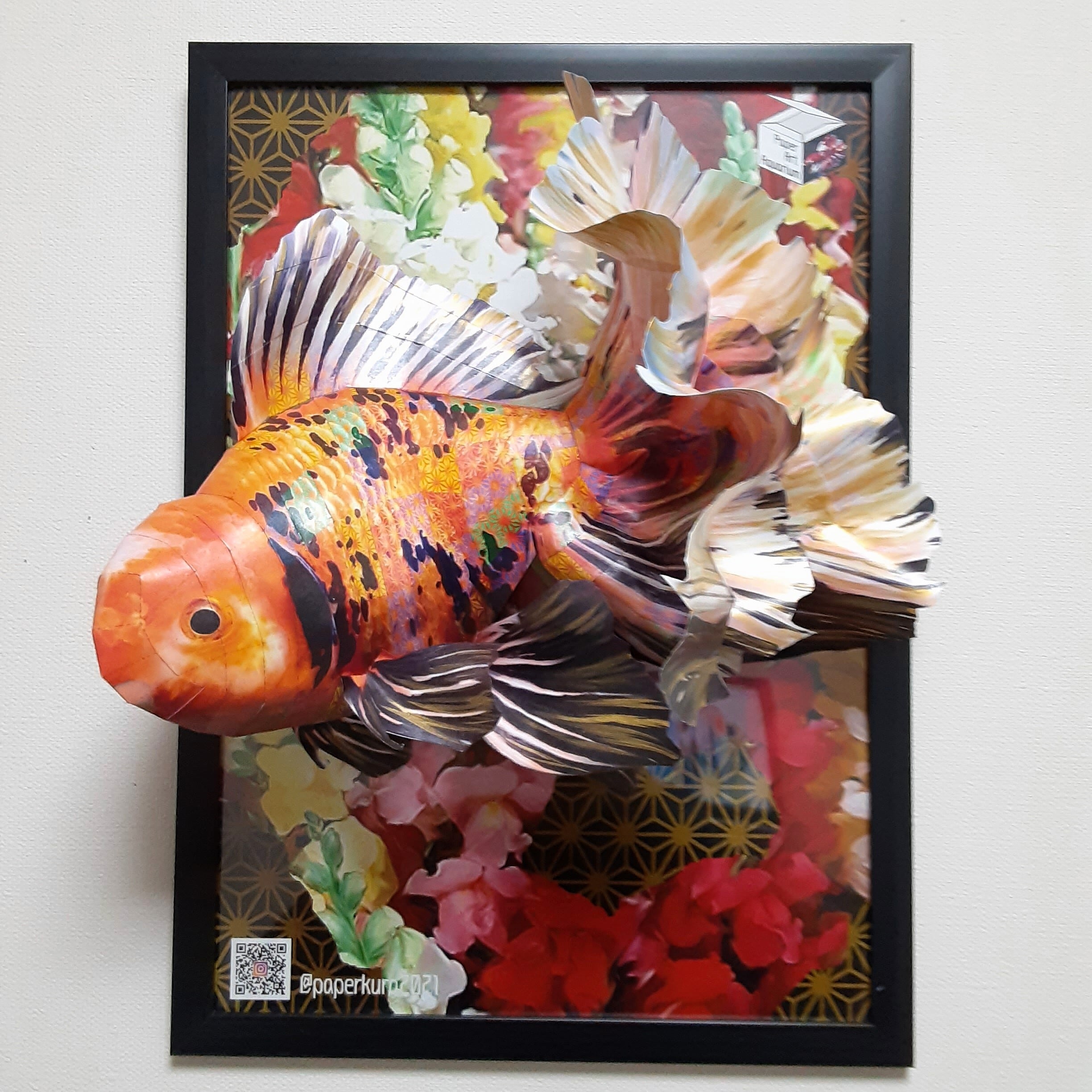 金魚「オランダ獅子頭のきもち」 / A3ペーパークラフト