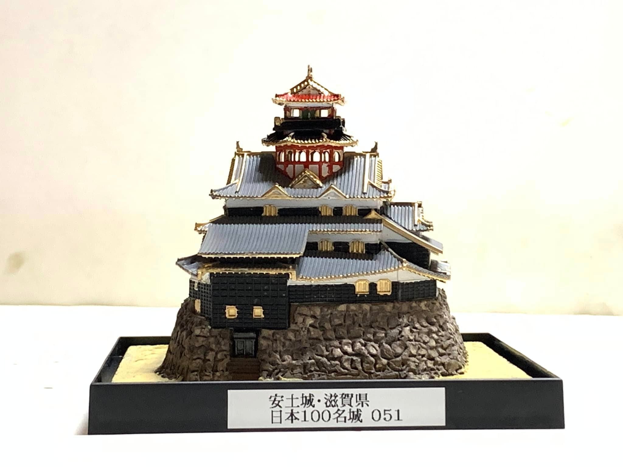 051完成品□安土城・織田信長 城コレ ケース付き サイズ(W113×D92