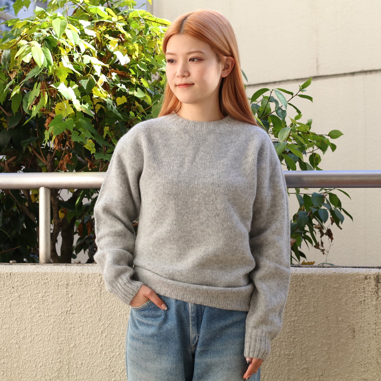 INVERALLAN インバーアラン シェットランドセーター SILVER（シルバー