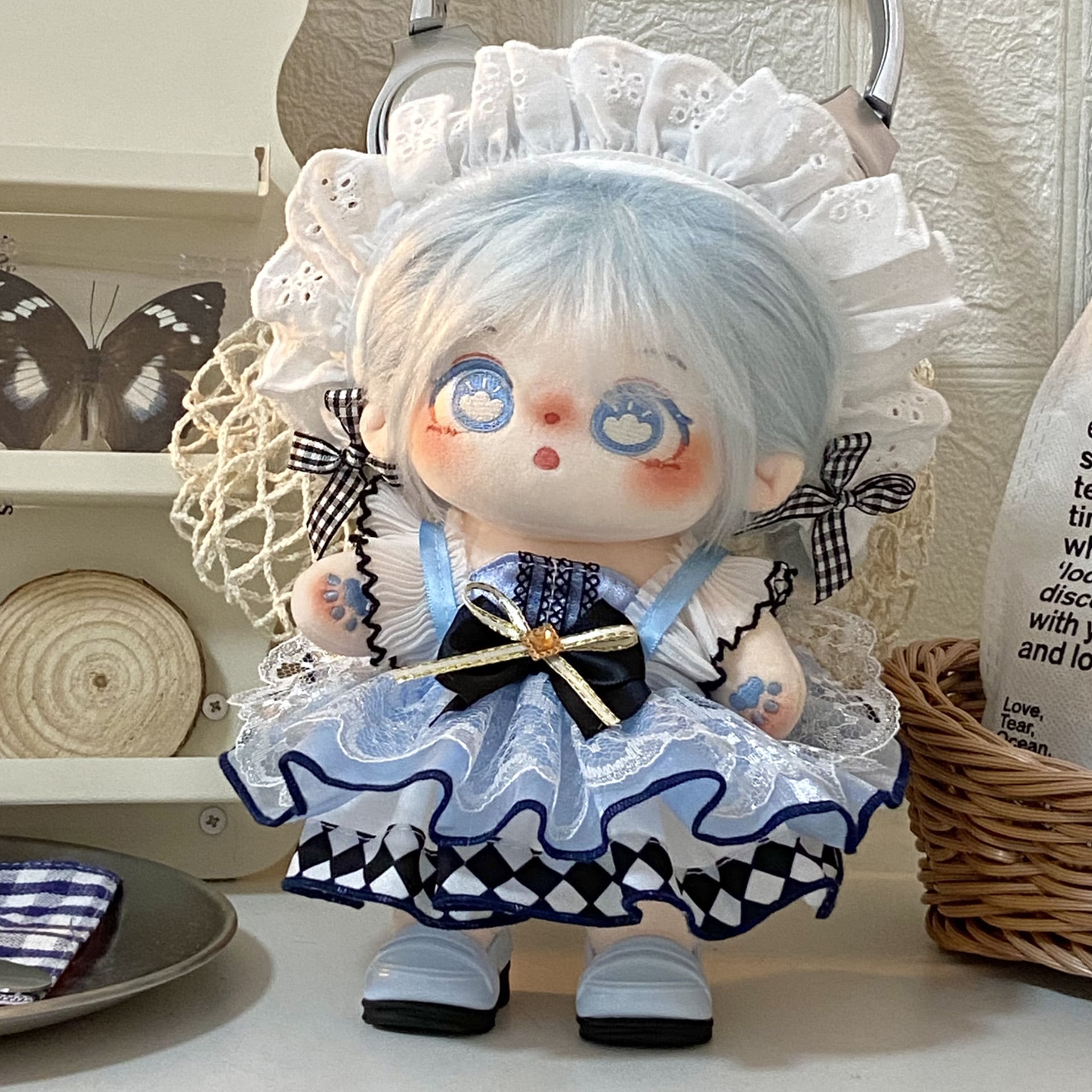 20cmぬいぐるみ 着せ替え服 ぬい服 夢の中のアリス ドレス 2点セット