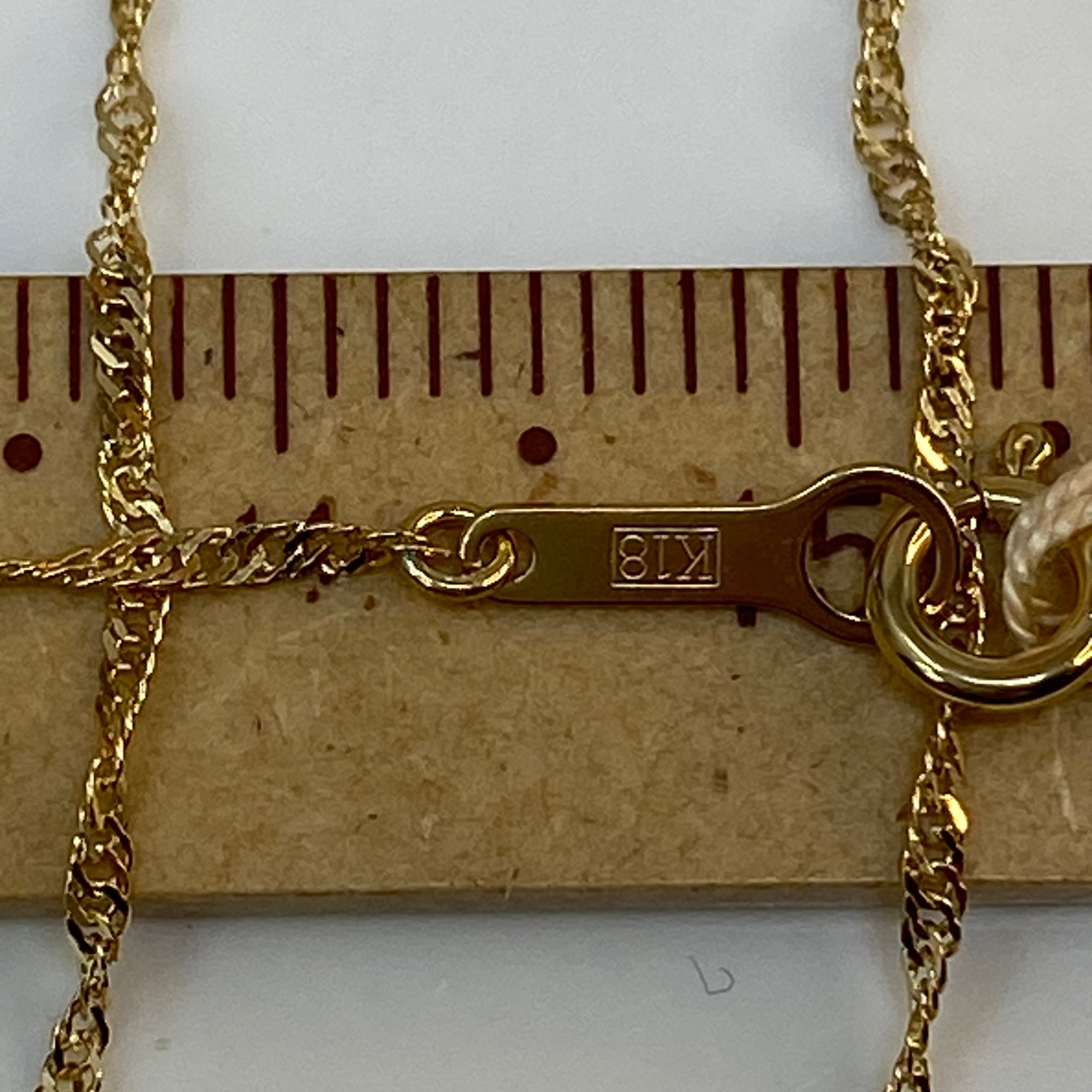 k18YG AU750 18金 イエローゴールド スクリュー ネックレス 55センチ