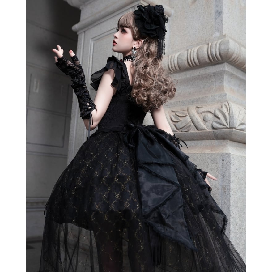 SEASONZ ゴスロリ ドレス ロング丈 アシンメトリー 豪華 エレガント