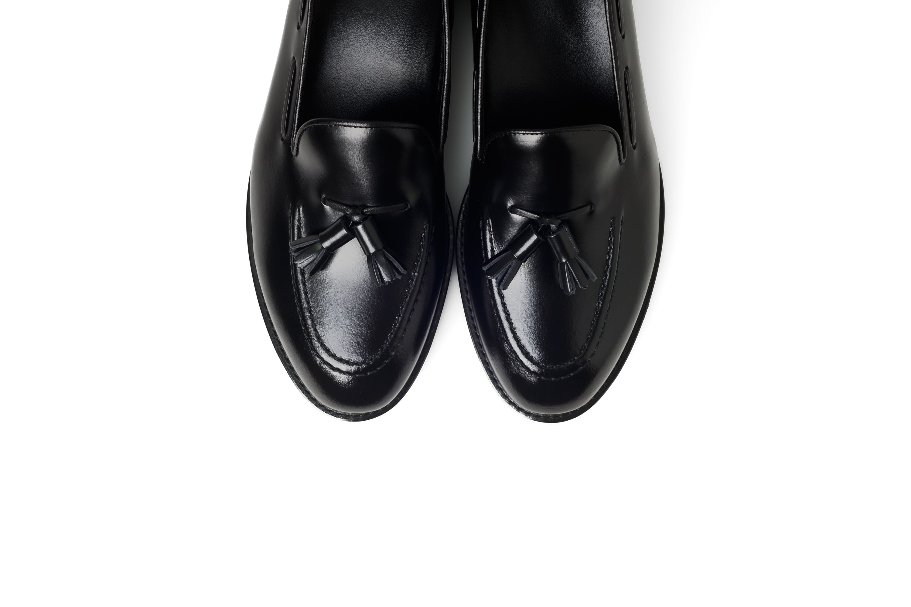 6cmUP シークレットシューズ〉タッセルローファー／黒 | 6cmアップの