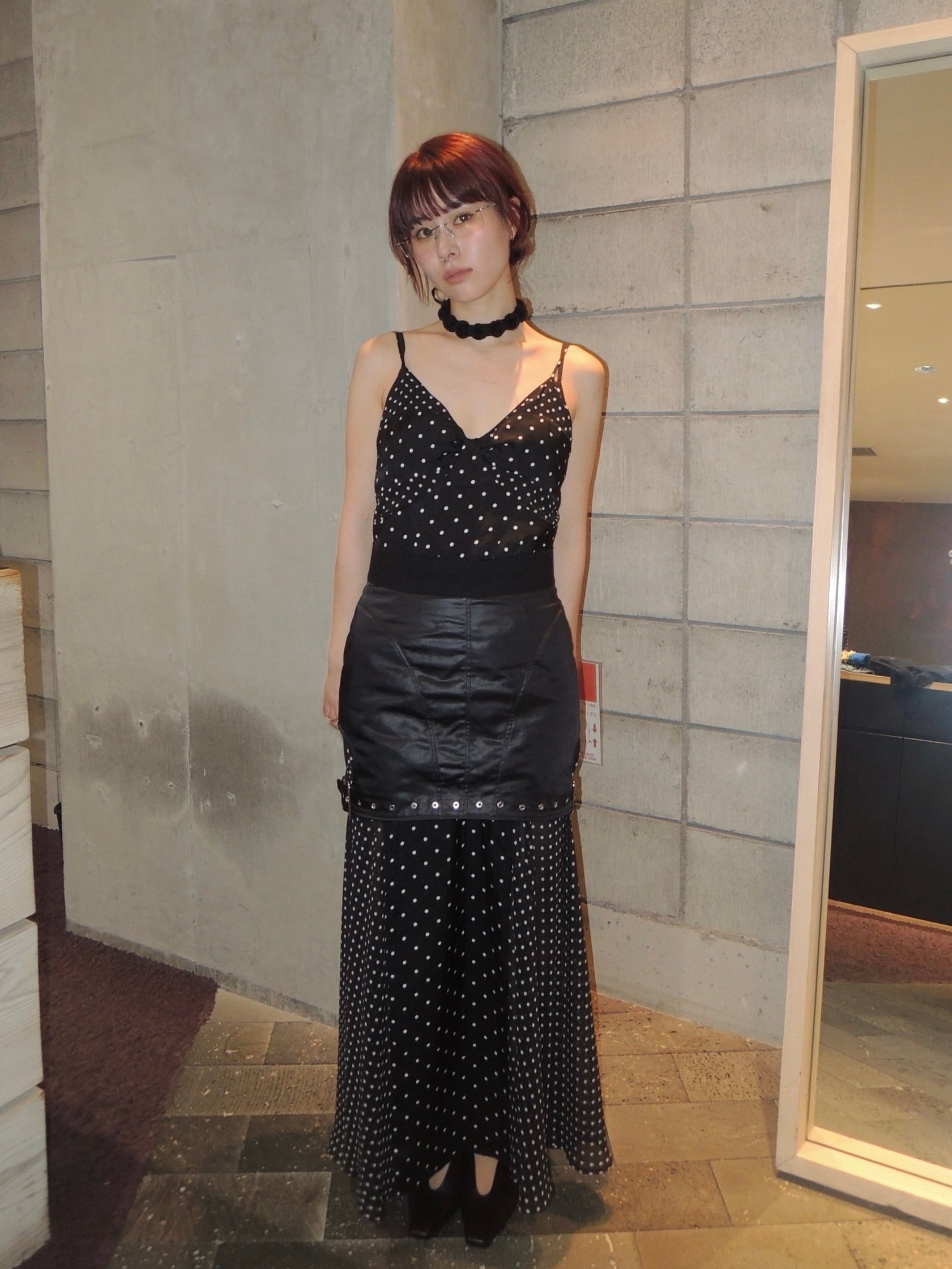 25SS】FETICO フェティコ / SHEER COMBINED SLIP DRESS / キャミソール