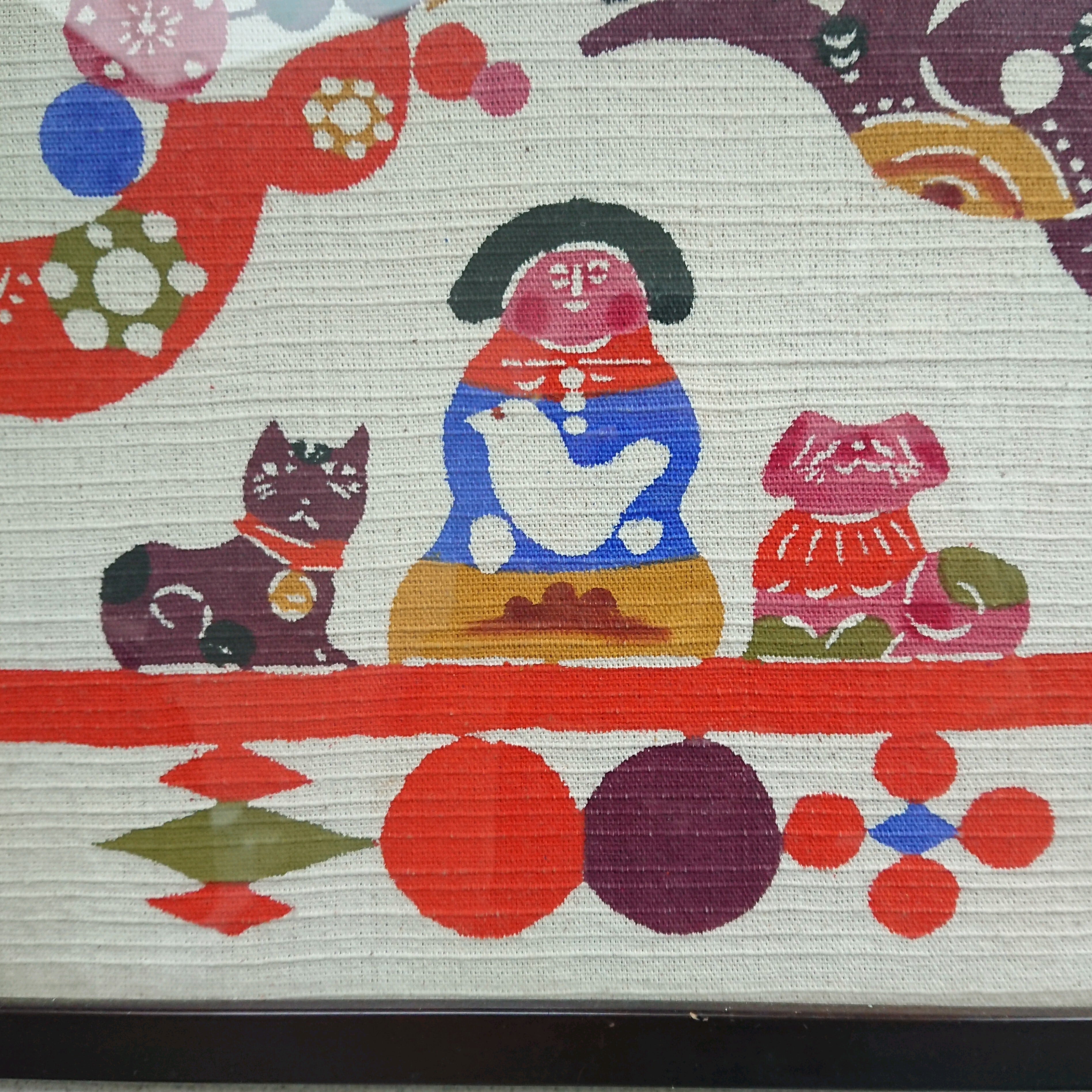 染色家 柚木沙弥郎作 型染絵 染色画 額装 民藝 | coshiki