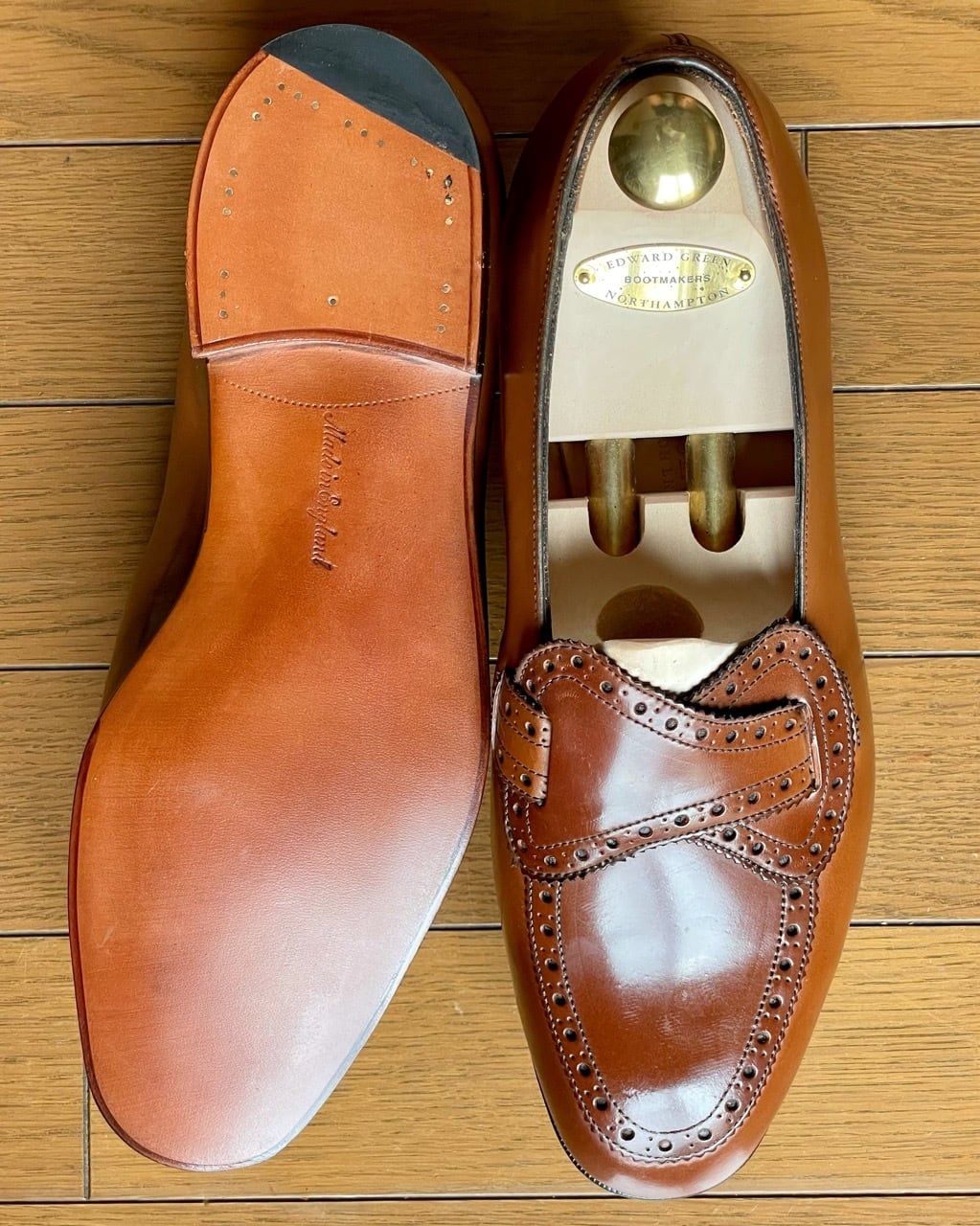 NOS(新古品) Edward Green バタフライローファー ウイスキーコードバン