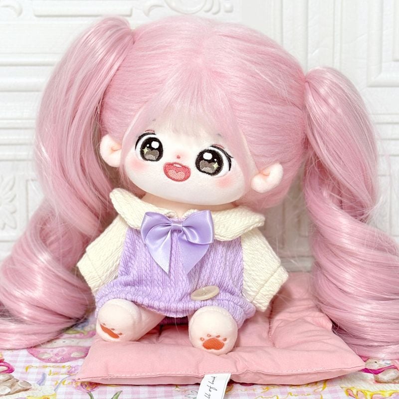 綿人形 20cm 着せ替えぬいぐるみ 無属性 着せ替え人形 ピンクの髪と