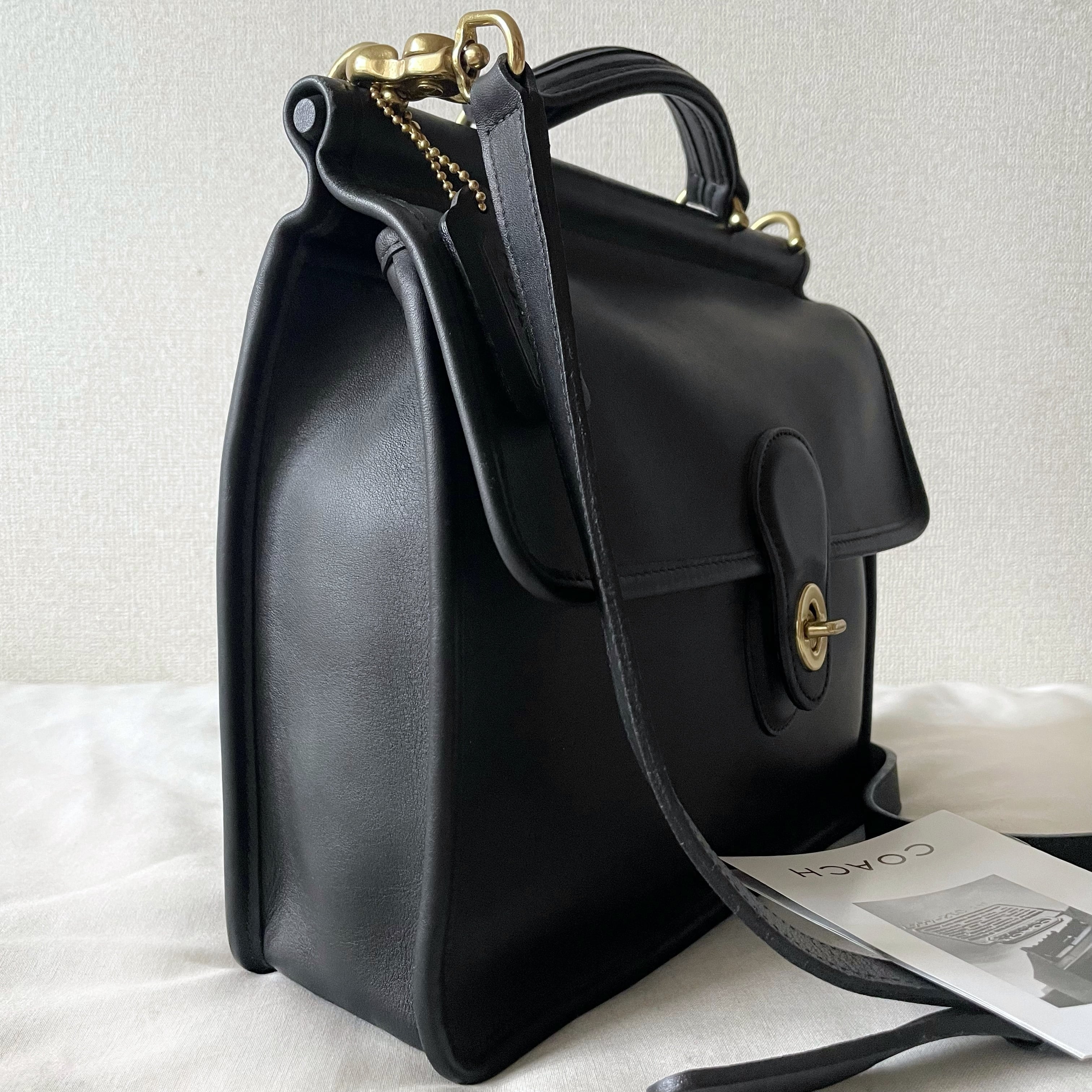 RARE VINTAGE COACH (OLD COACH オールドコーチ) WILLIS BAG IN BLACK