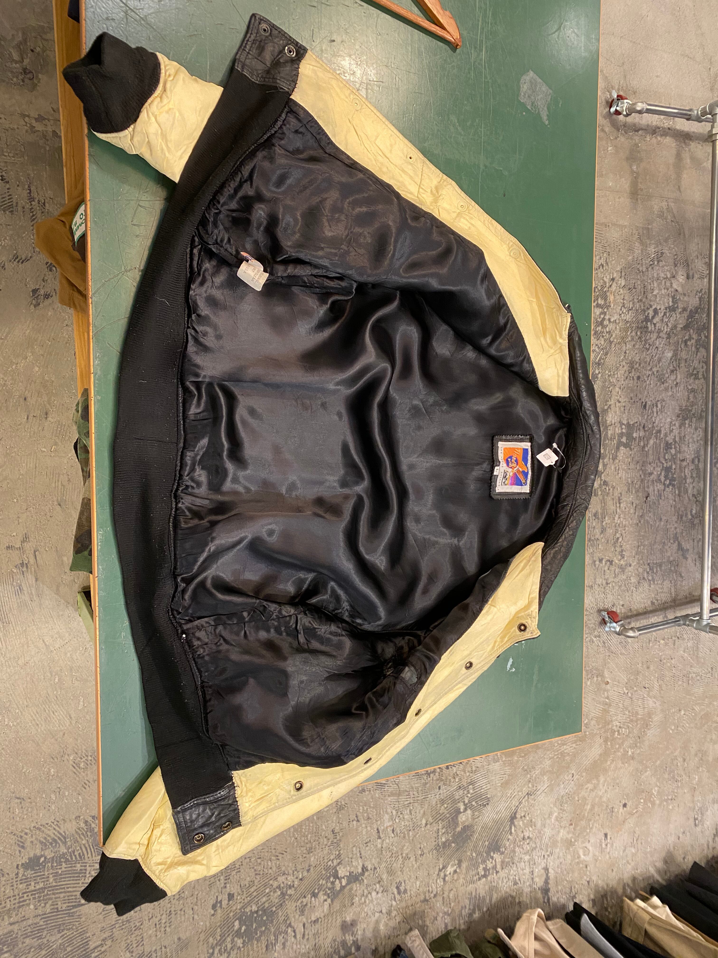 90's ハードロックホテル スタジアムジャンパー白×黒[Lサイズ] | Us design