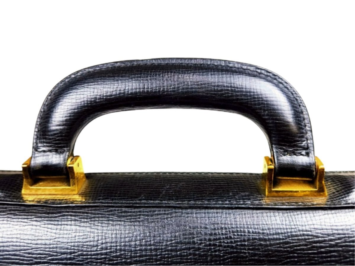 ☆極上品☆ ロエベ LOEWE レザーブリーフケース シボ革 裏地総柄