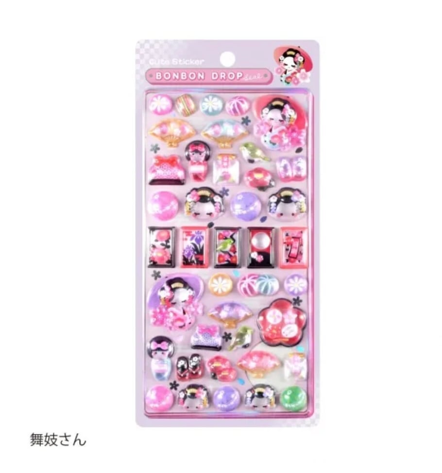 正規品】ボンボンドロップシール和柄6枚セット(東京観光＋古都めぐり＋