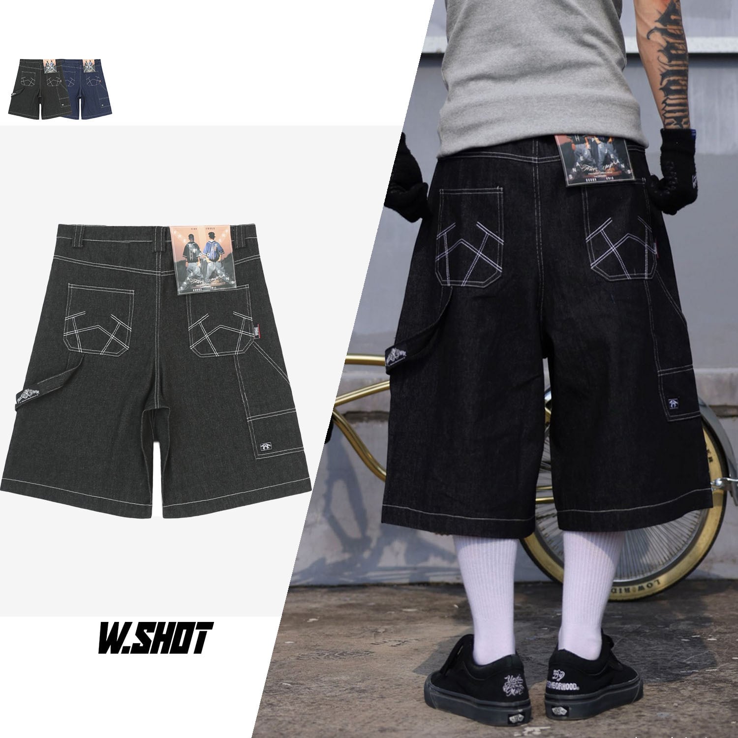 ストリート Chicano デニムショーツ P211 | wshot