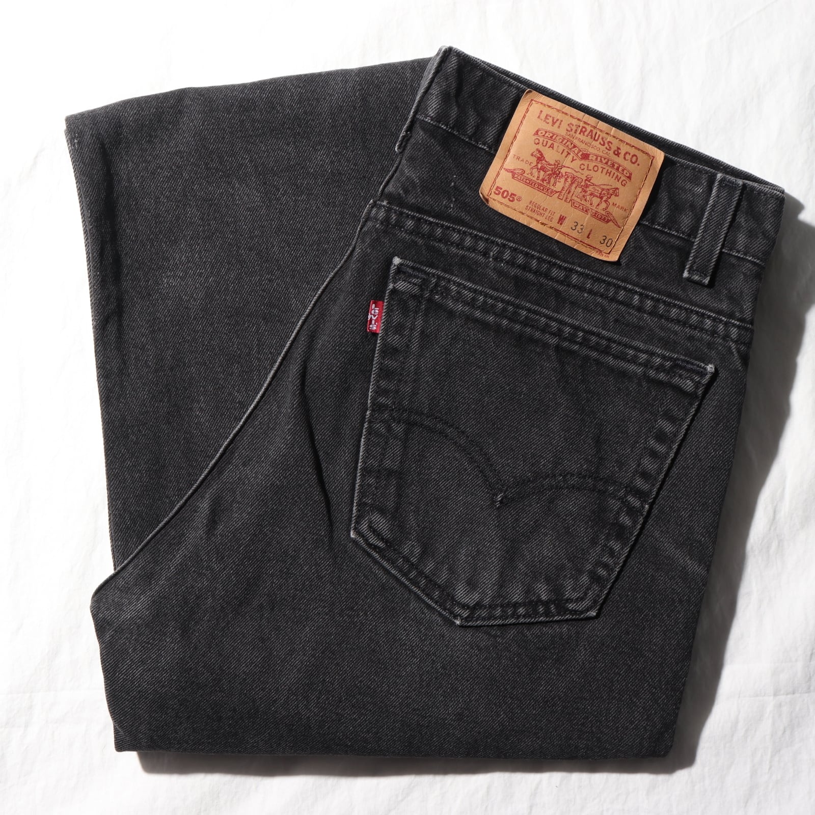 色落ち◎ 33×30 Levi's 505 USA 96年 サルファーブラック デニムパンツ