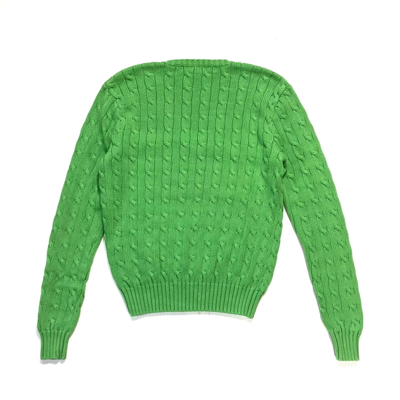 RALPH LAUREN SPORTラルフローレン ケーブル編み Vネック コットン