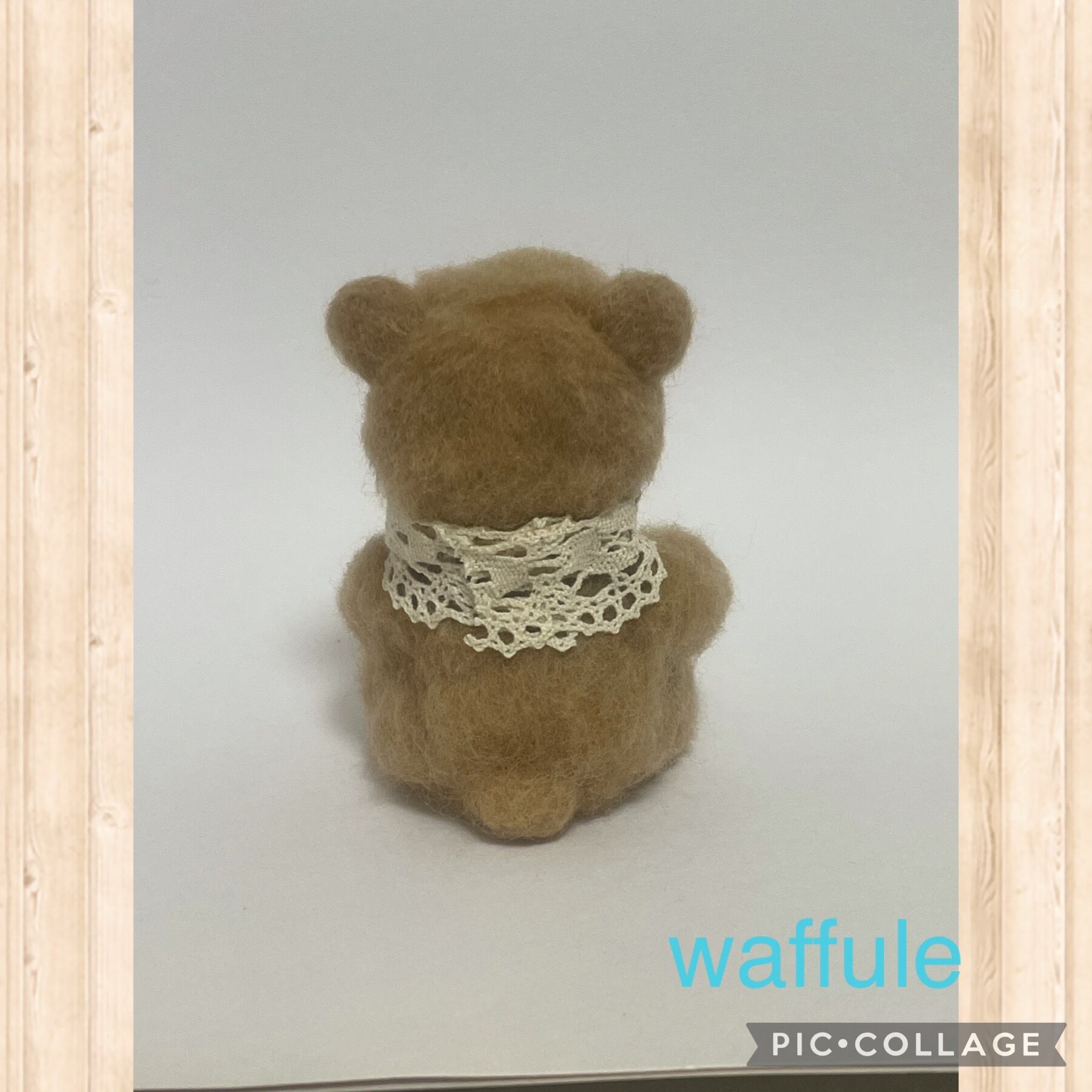 羊毛フェルト ふわふわベアさん | はんどめいど雑貨 waffule