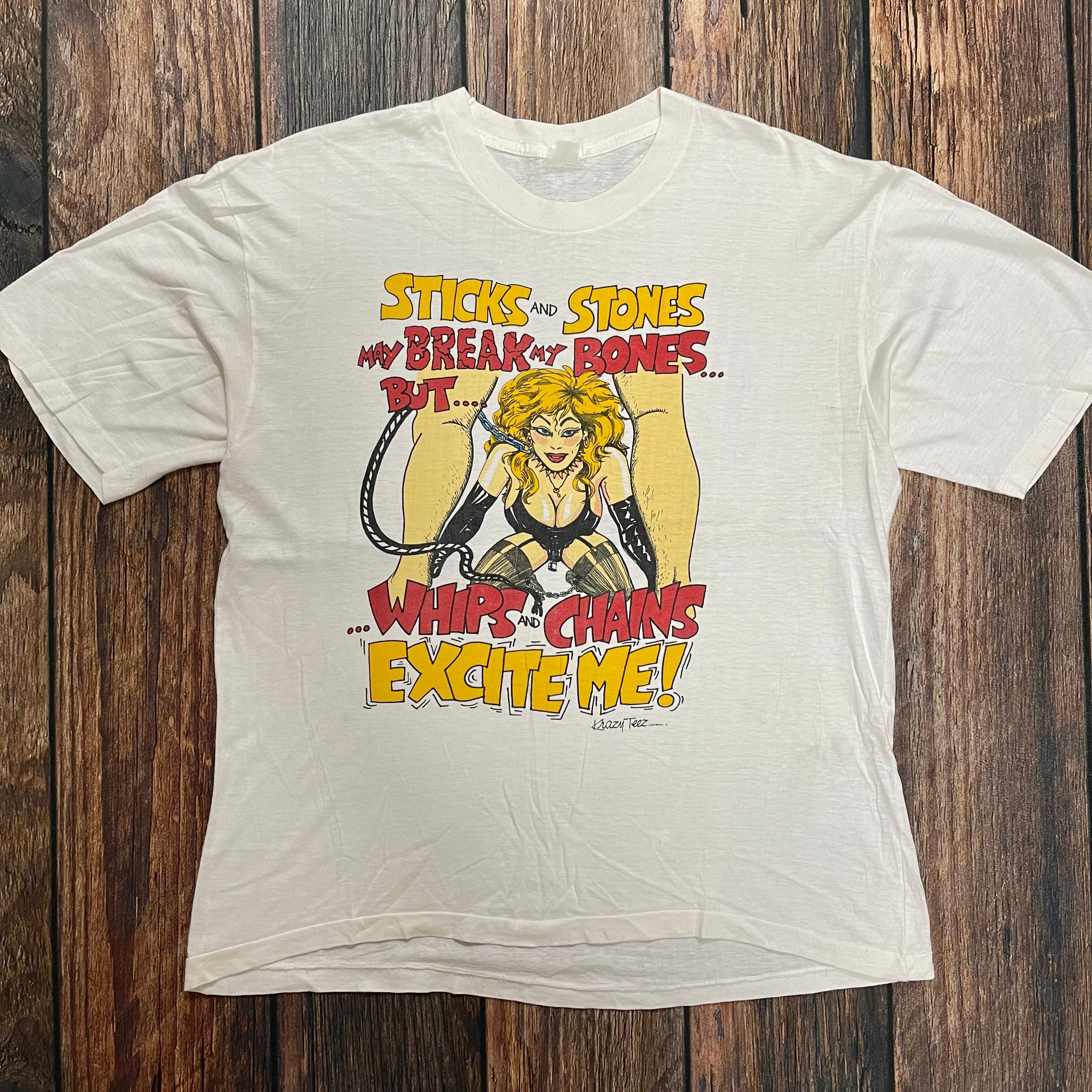 セクシー エロ 半袖Tシャツ エロT ホワイト | 古着屋DIGDIG