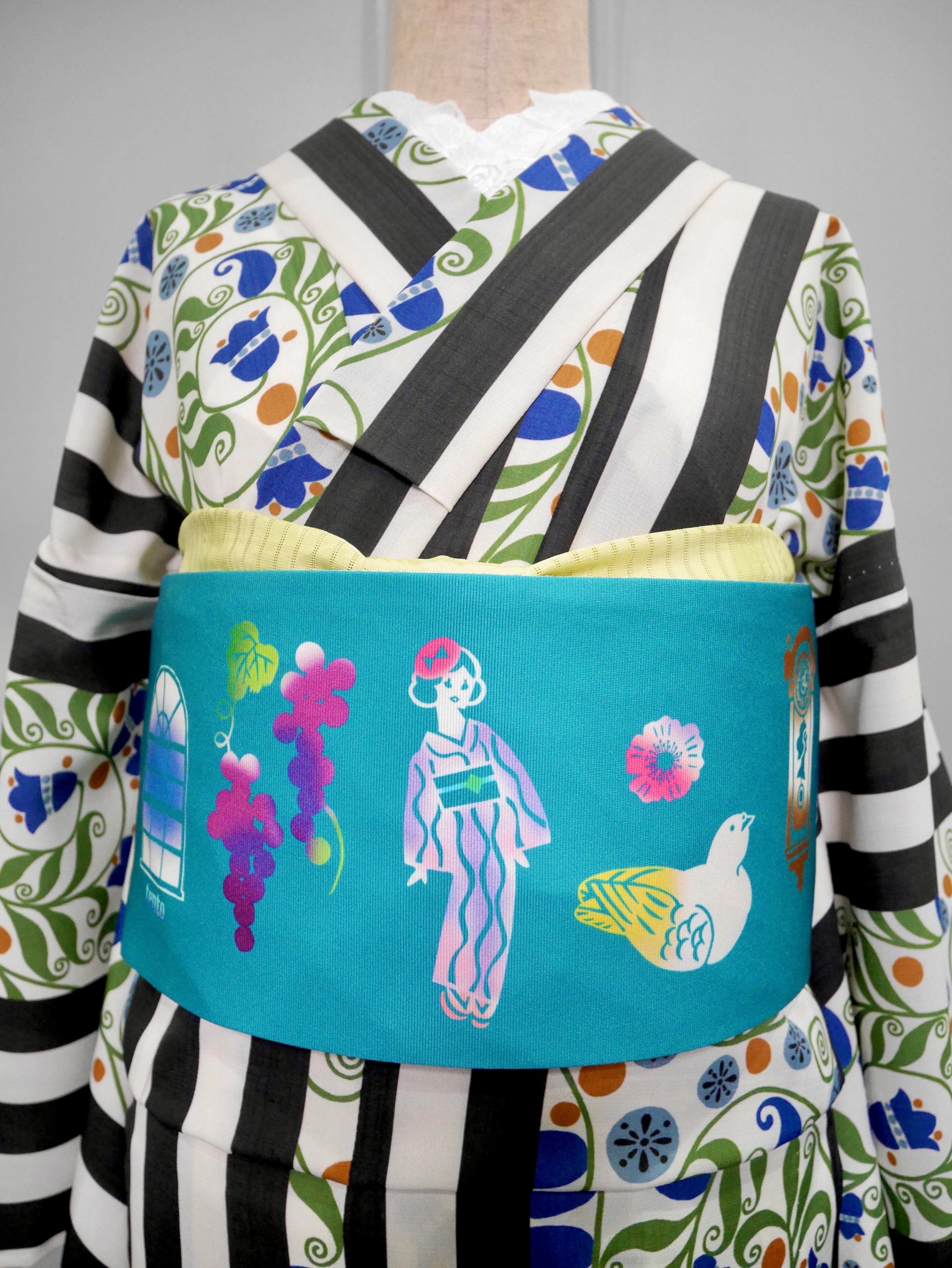 オリジナル半幅帯＊ハセガワアヤさんデザイン | kimono tento