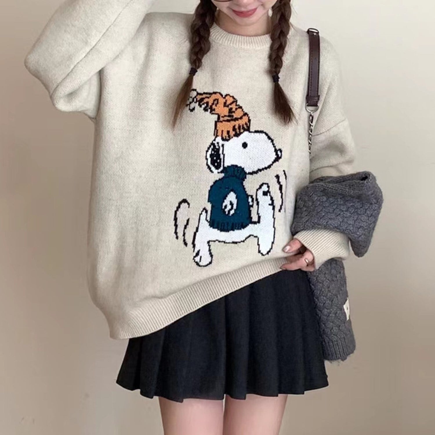 tops】スヌーピーニットセーター N2248 | nanastyle