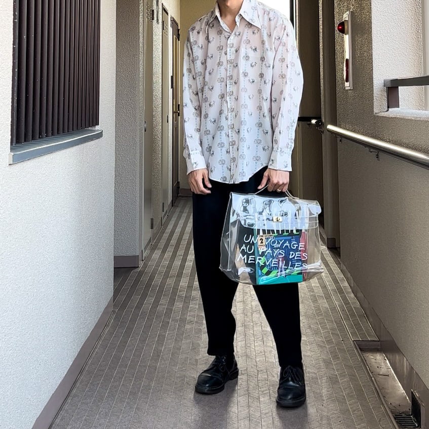 97-98s “HERMES” vinyl kelly clear colored エルメス ビニールケリー