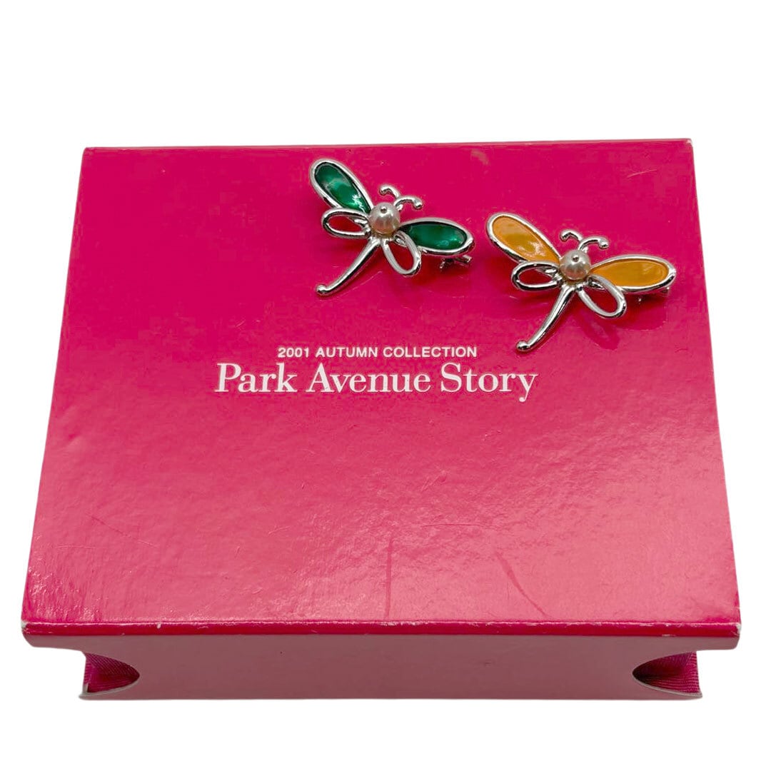 TASAKI タサキ ブローチ 2点セット トンボモチーフ パール シルバー