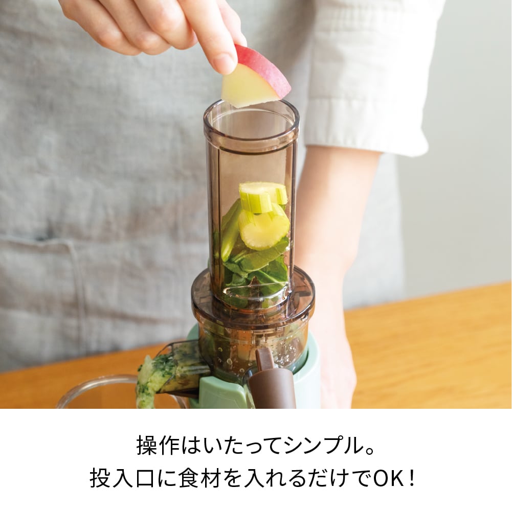 美品 レコルト コールドプレスジューサー 白 タオル掛け ステンレス