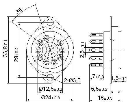 特価 2個セット MT9 9ピン 黒 樹脂系 真空管ソケット | TAMAROYA 球露屋