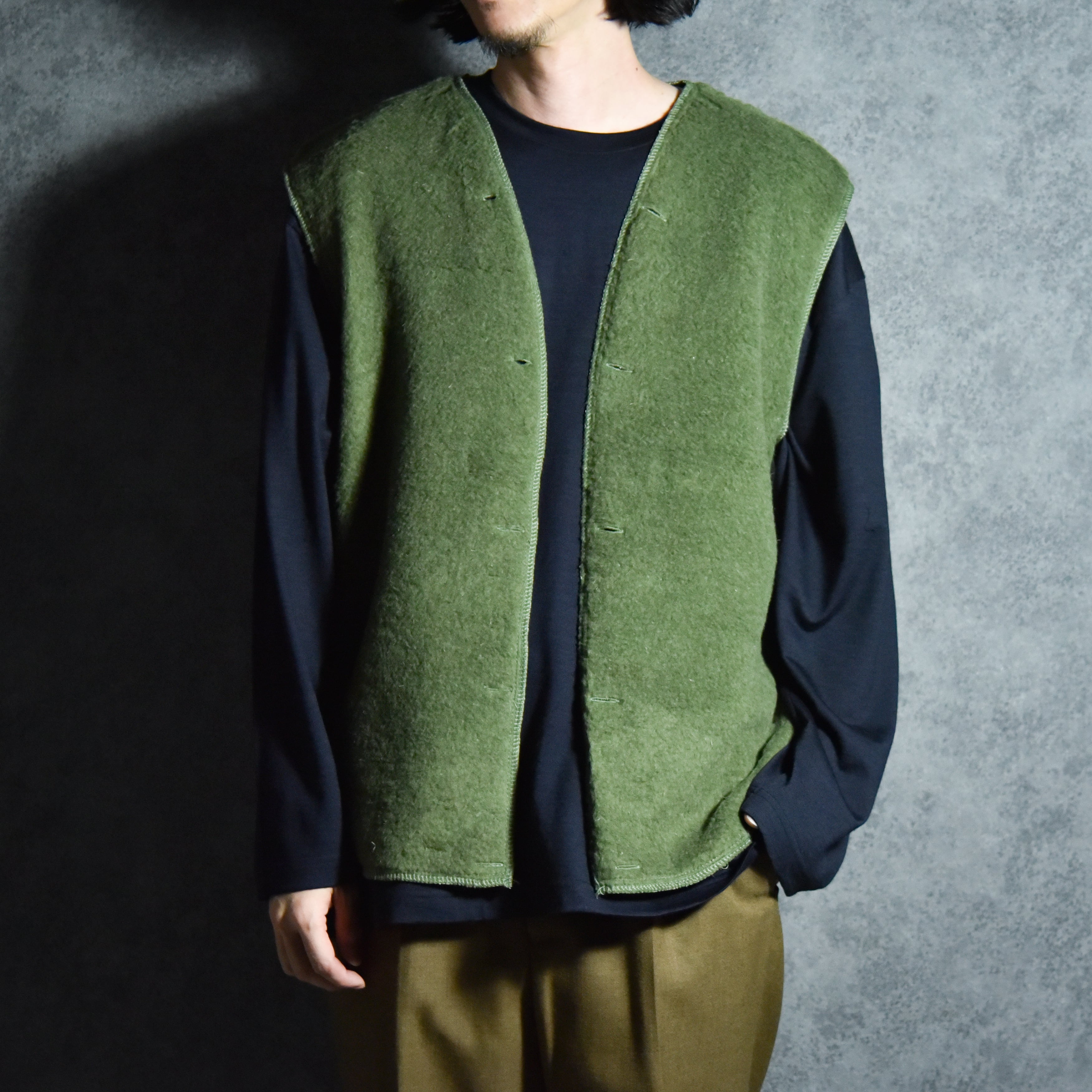 DEAD STOCK】Italian Army Boa Vest Liner イタリア軍 ボア ベスト