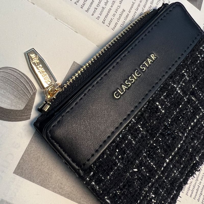 2つ折りツイードミニウォレット L0676 | Little fleur リトルフルール