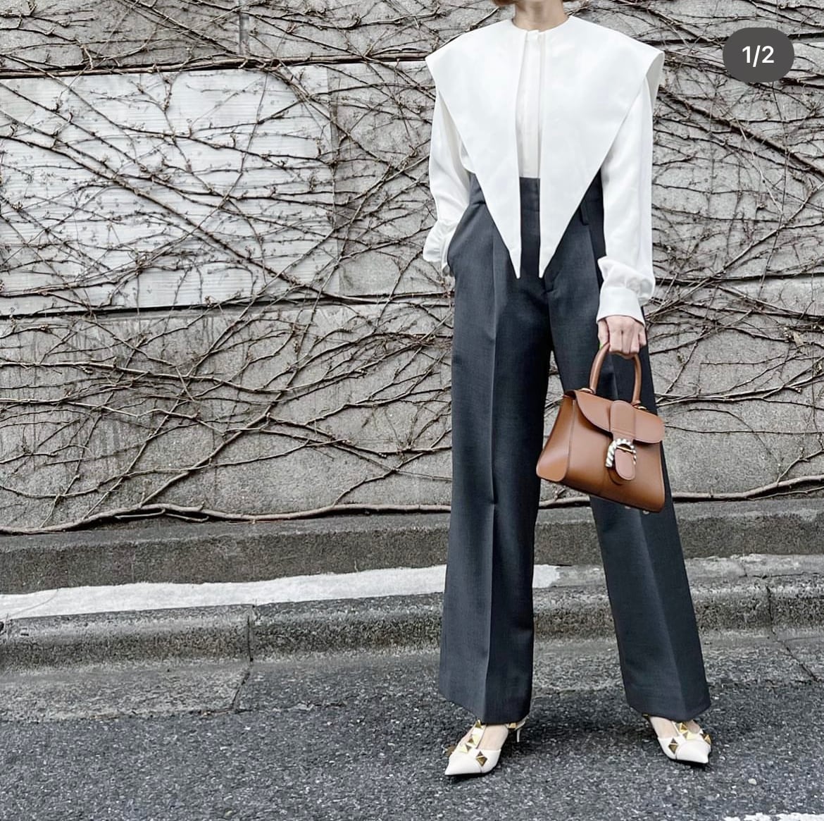 ロングカラーセーラーブラウス Agnes ホワイト | Cygne