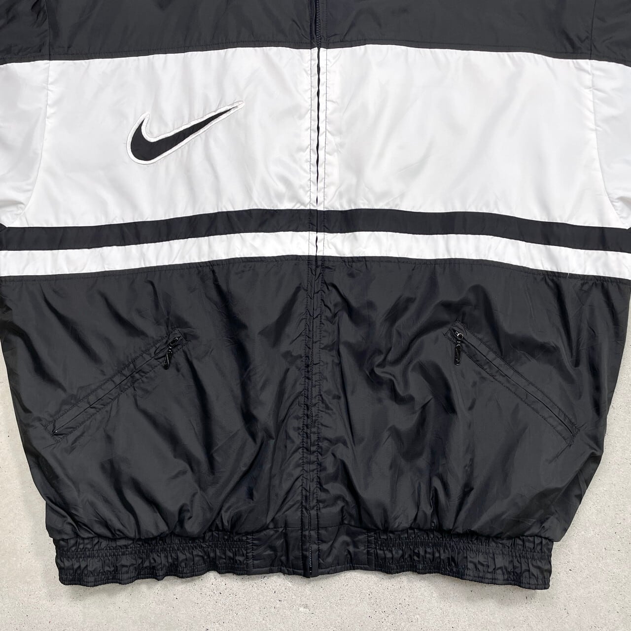 90年代 NIKE ナイキ ロゴ刺繍 ナイロンジャケット トラックジャケット