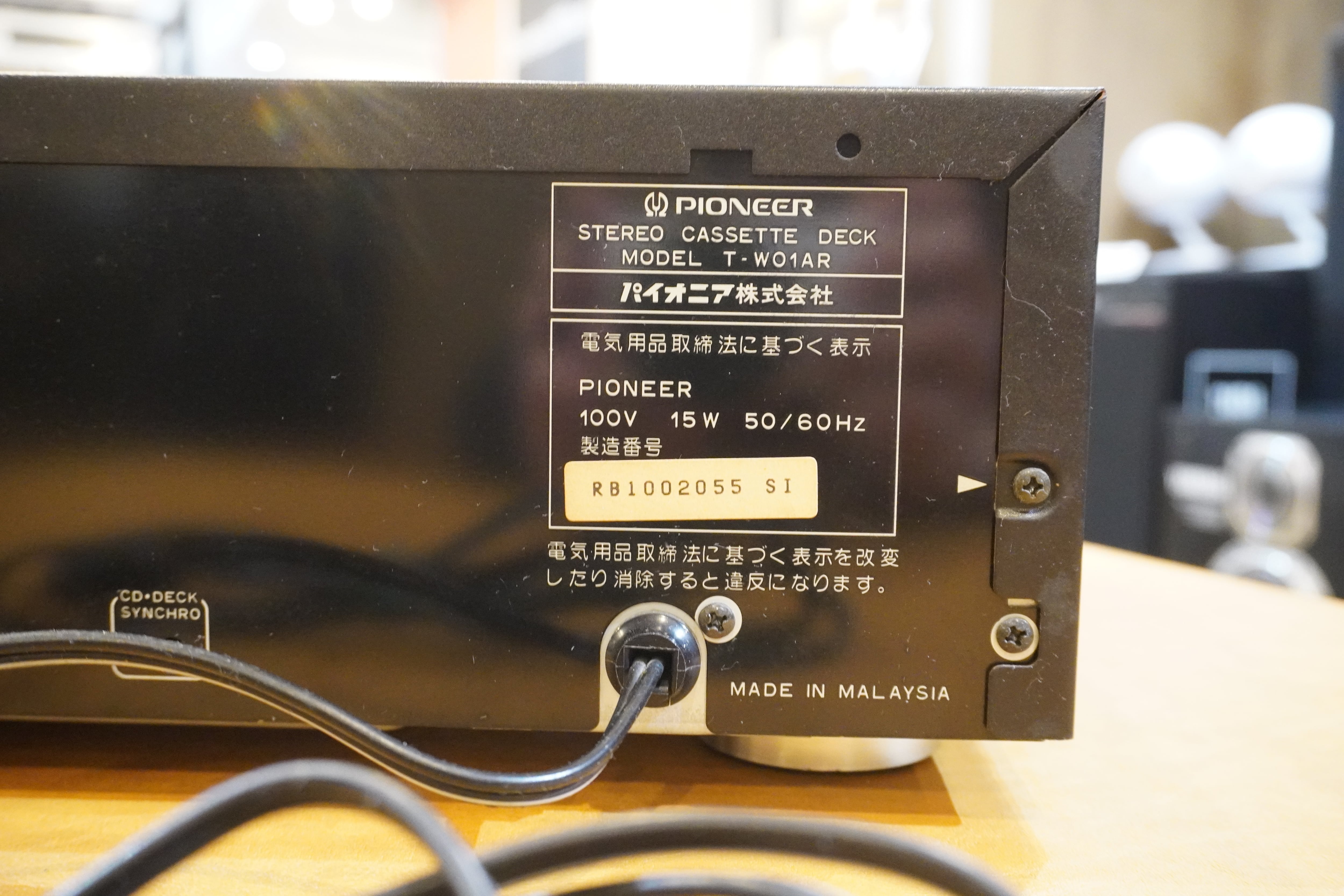 中古品】Pioneer カセットデッキ T-W01AR | babadenki