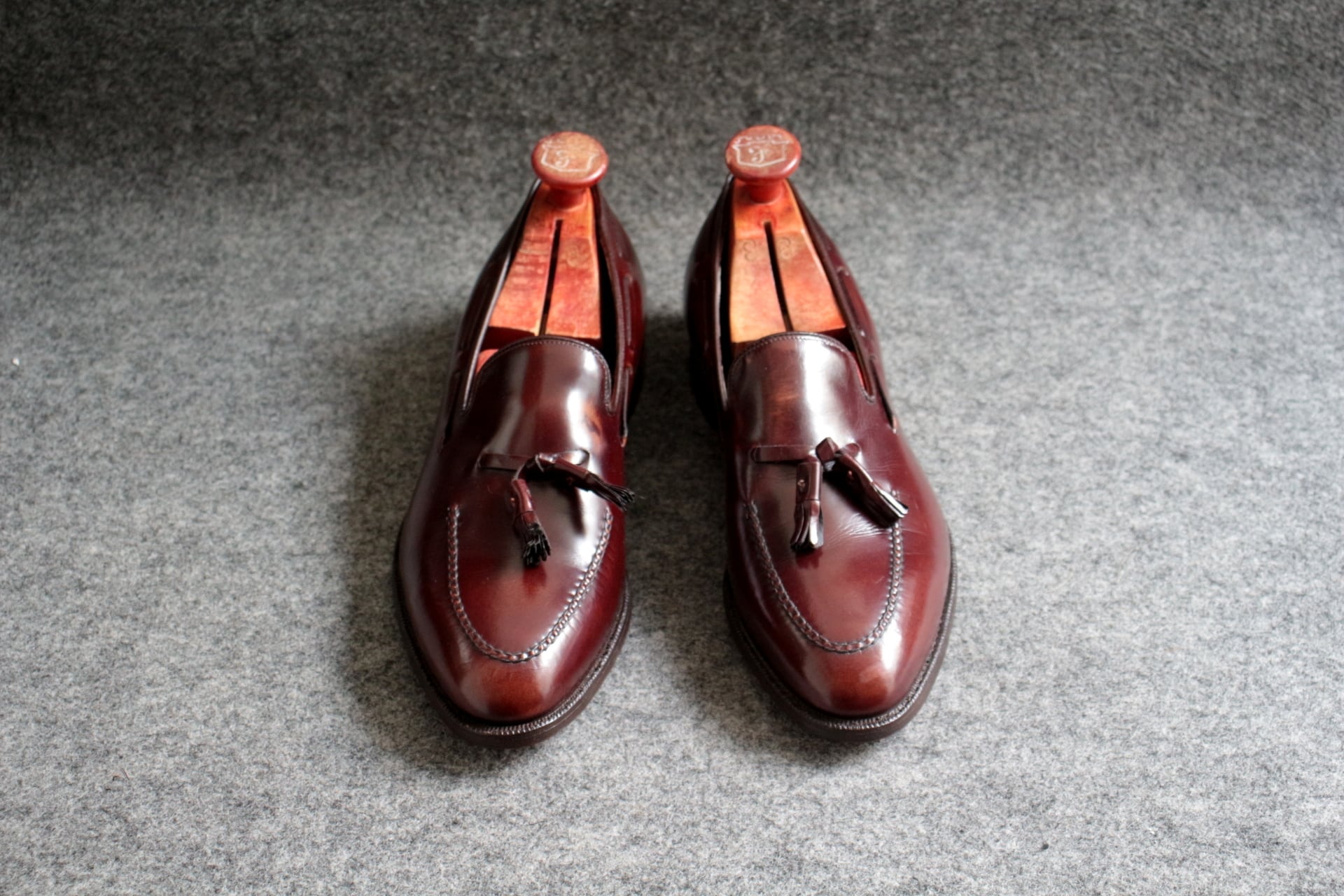 US10D Johnston & Murphy Crown Aristocraft タッセルローファー MADE