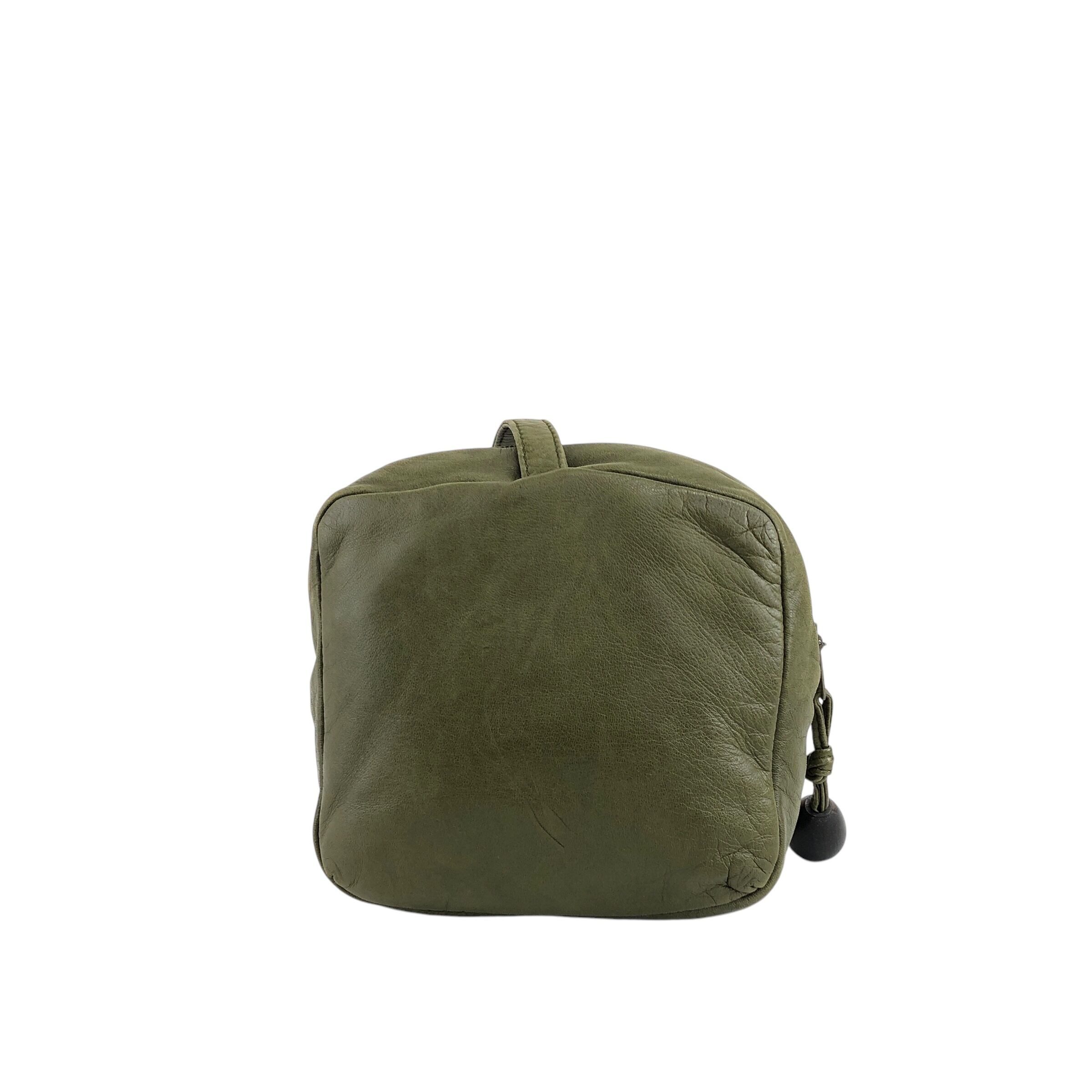 LOEWE ロエベ ショルダーバッグ カーキ アナグラム ナッパレザー