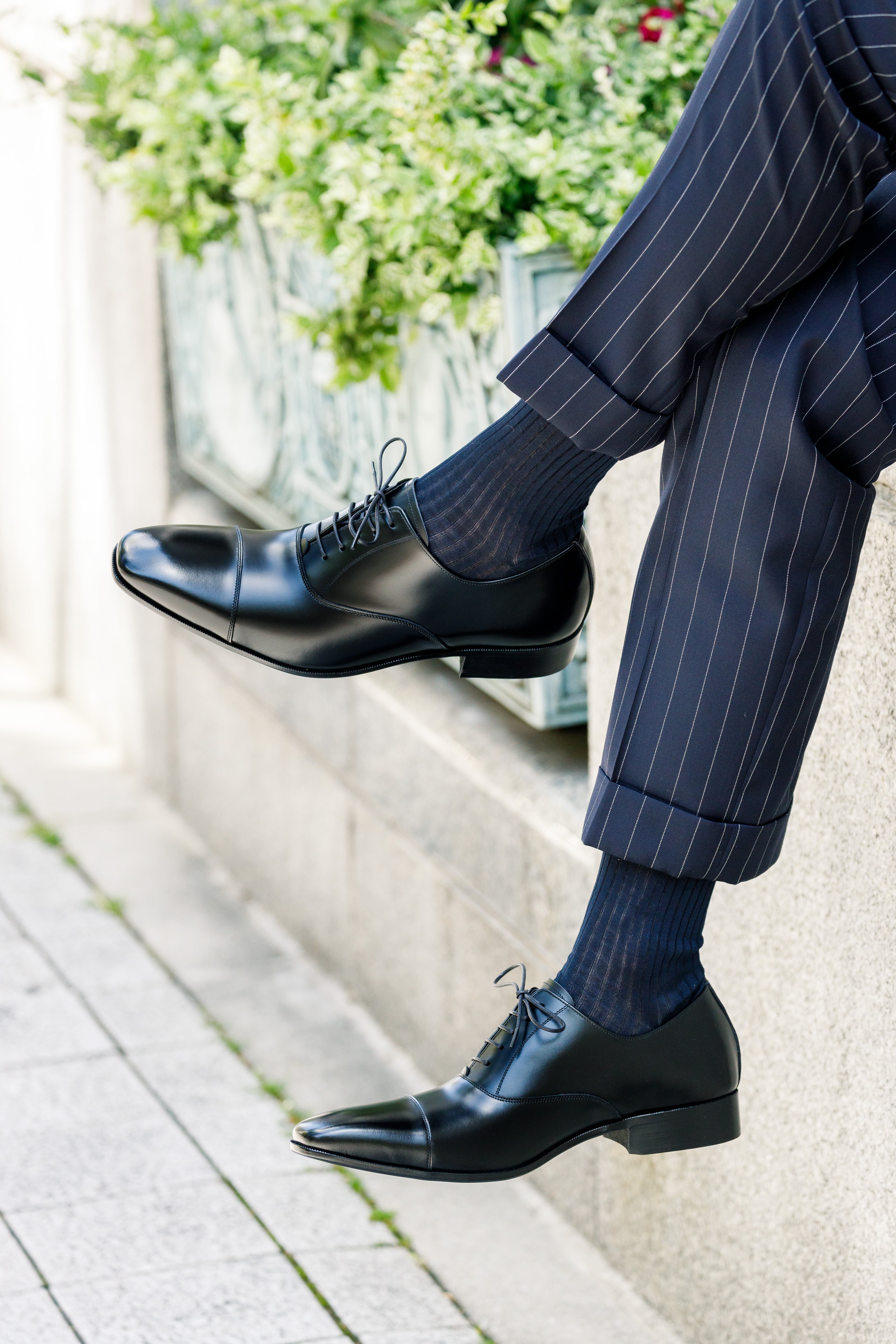 6cmUP シークレットシューズ〉ストレートチップ／黒 | 6cmアップの