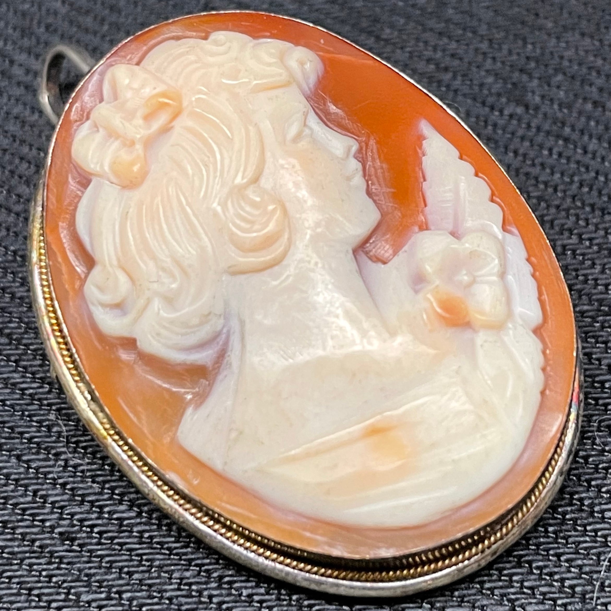 Italy Vintage Donadio Coralli e Cammei カメオ ブローチ チャーム | kica