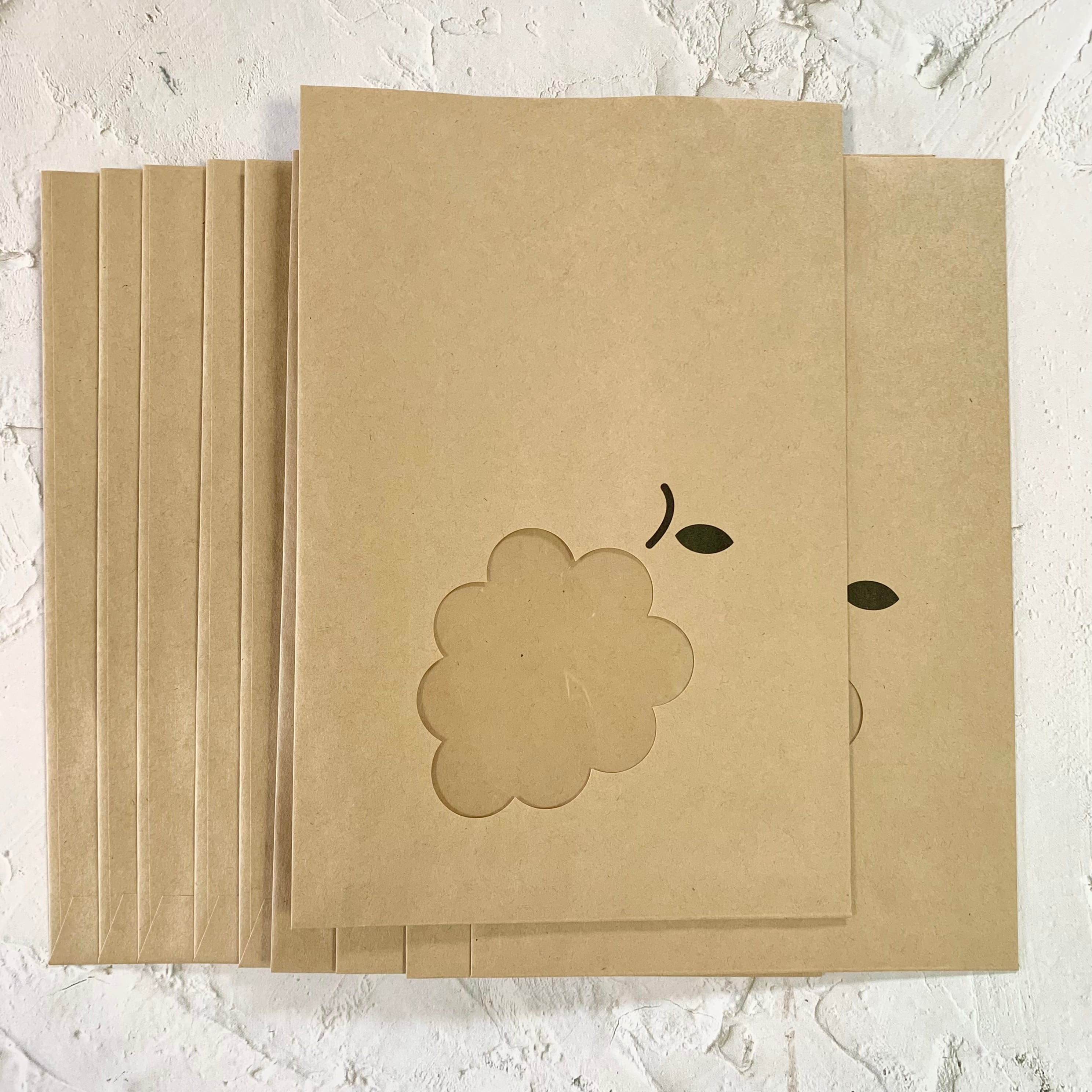 ぶどう窓付平袋160×240mm（10枚入り・透明フィルム有） | アトリエYufu