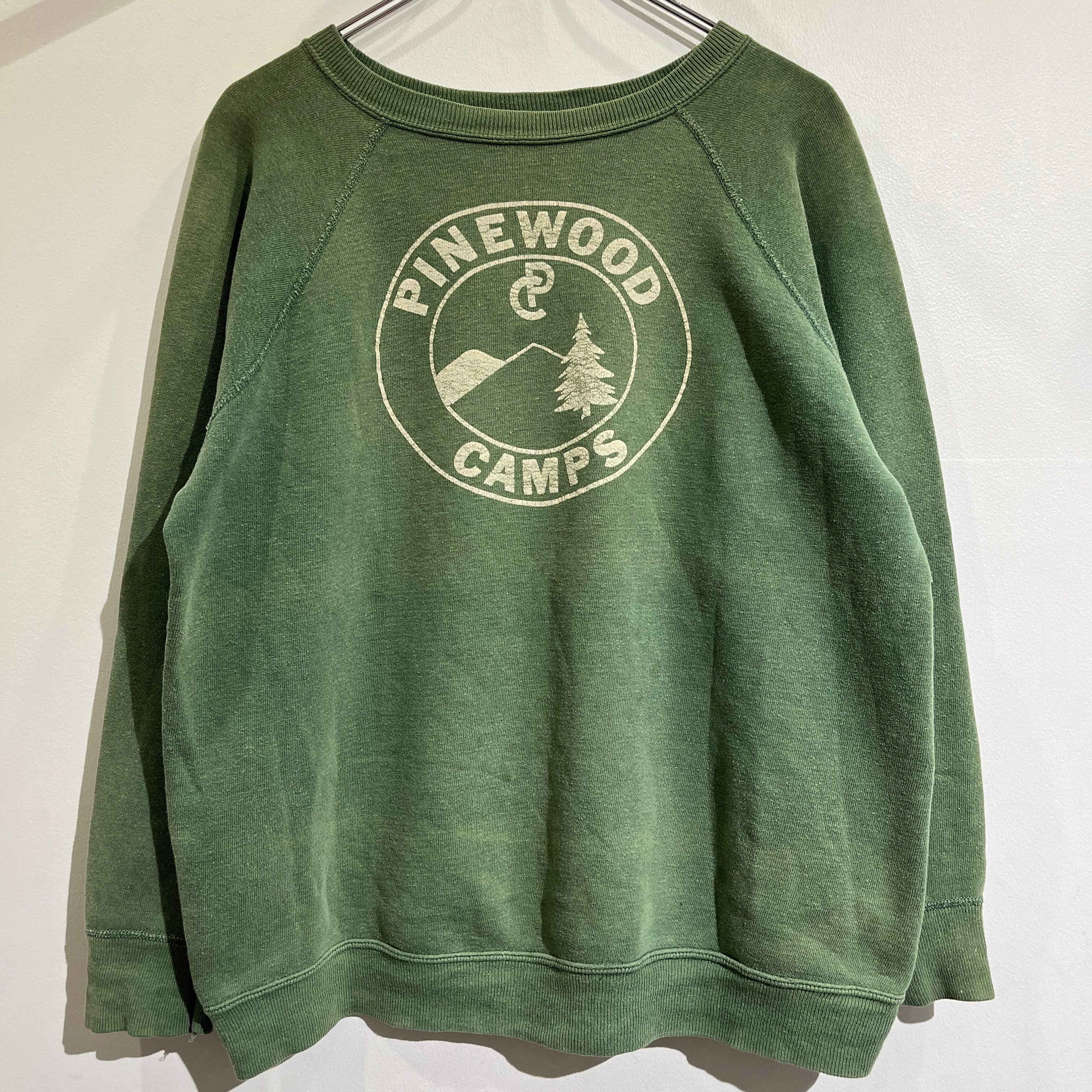 60s Print Sweat Shirt 60年代 プリント スウェット ビンスウェ 緑