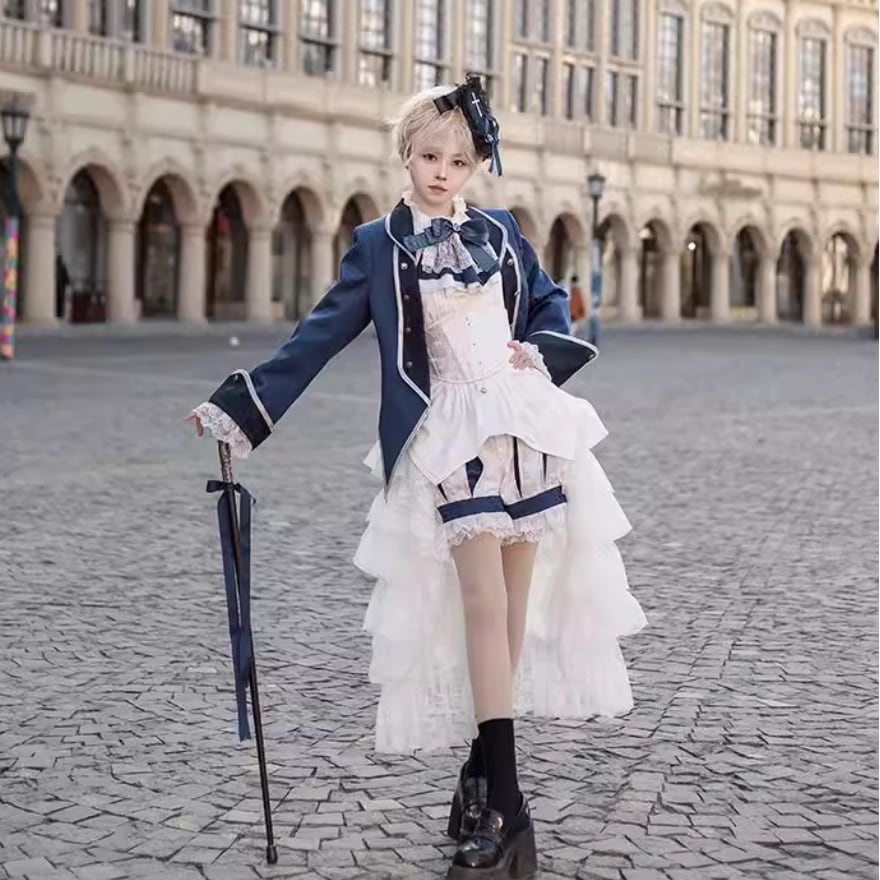 人気第10位 王子系 皇子系ロリィタ 少年装 コルセット ウエストカバー