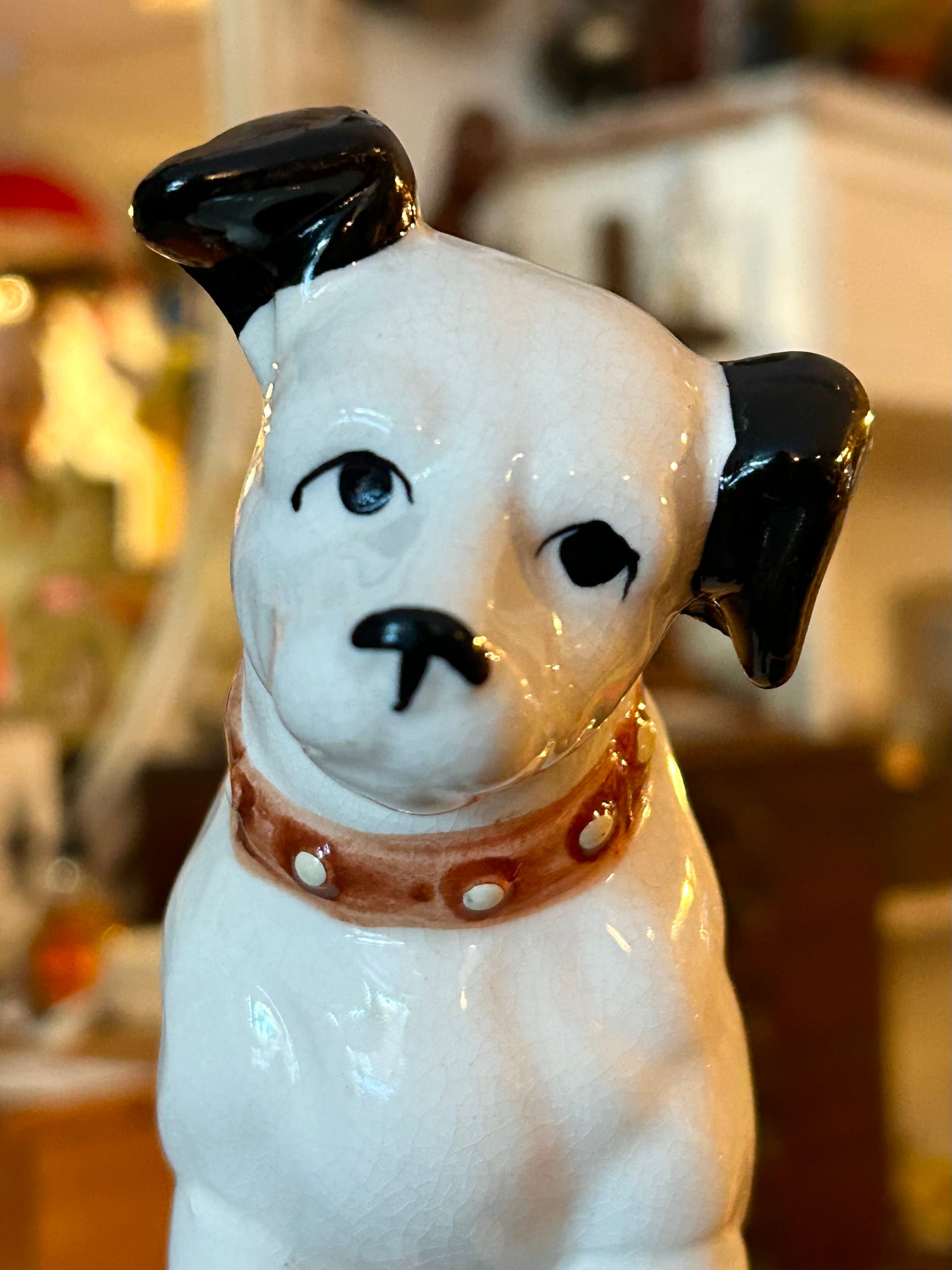 昭和レトロ Victor ビクター犬 ニッパーくん 陶器製 置物 | choice