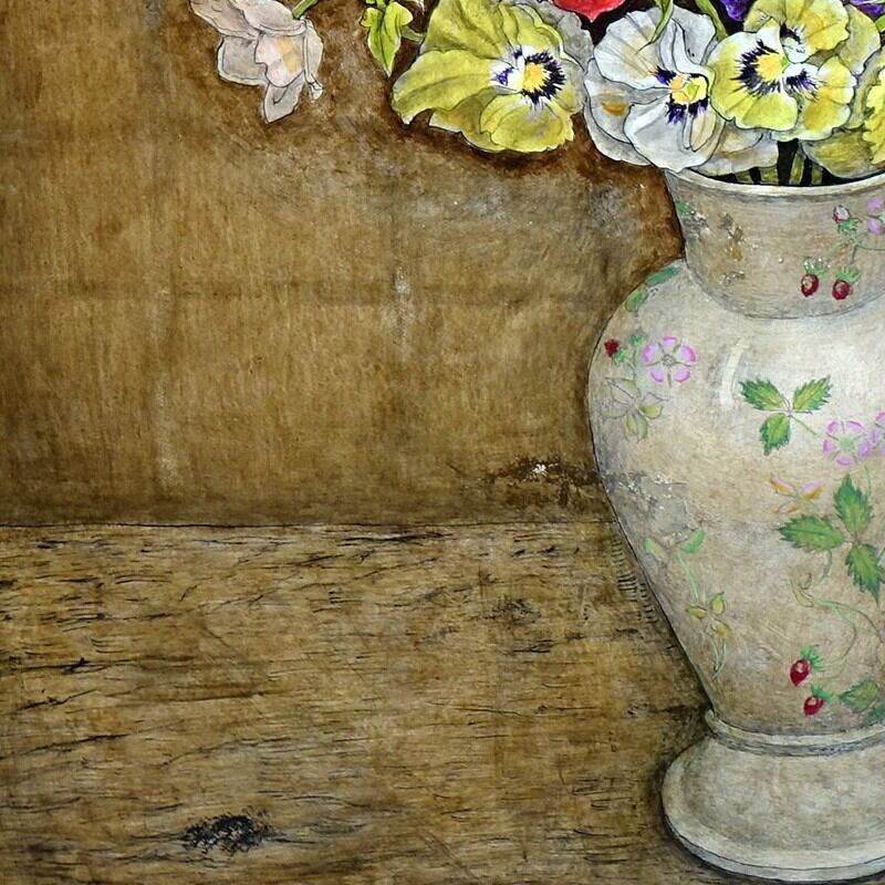 最終値下げ！ 服部和三郎「薔薇と小花」 油彩 12号 2012年作 | 遥アート